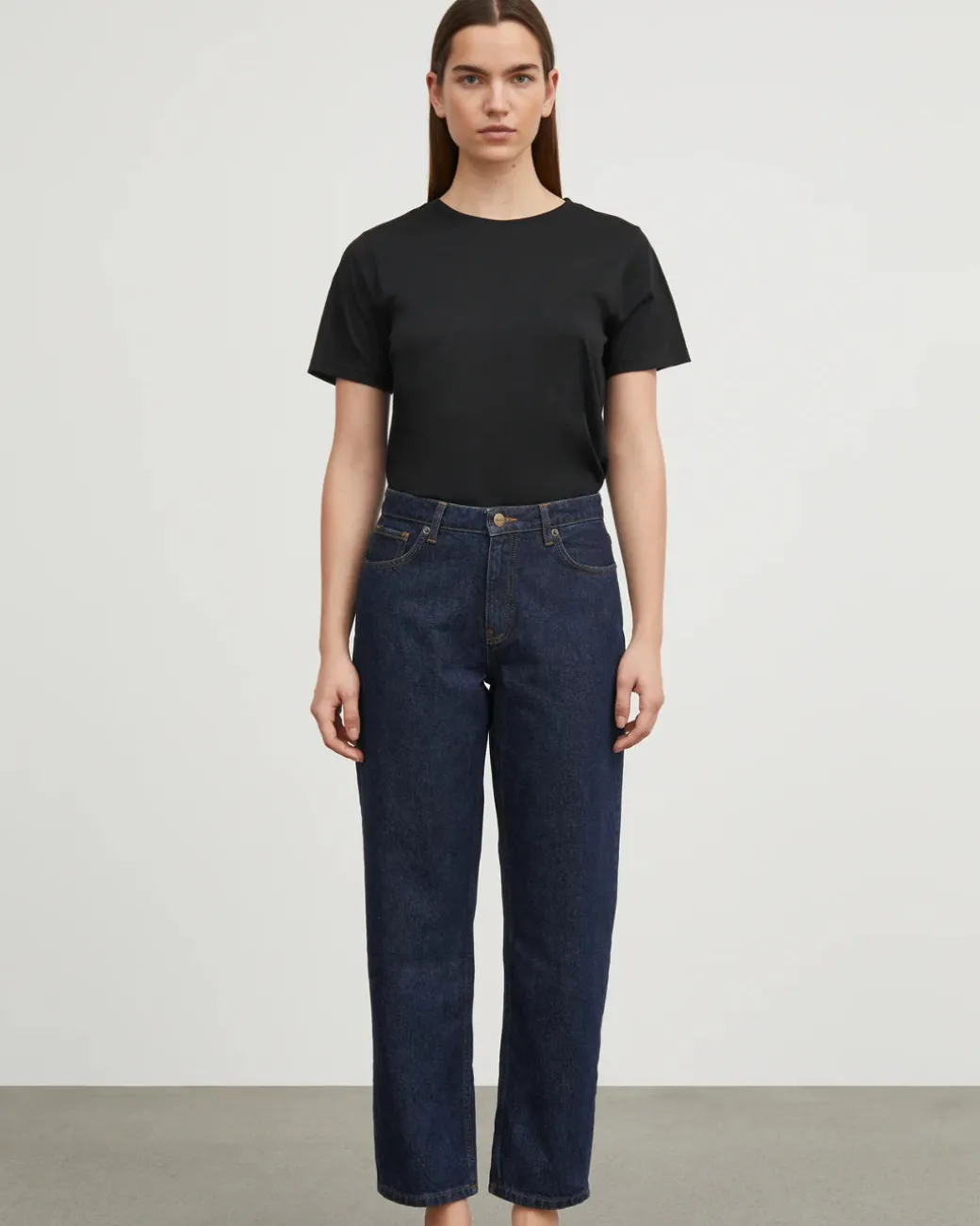 Allison Cropped Jeans | Indigo Blue Denim