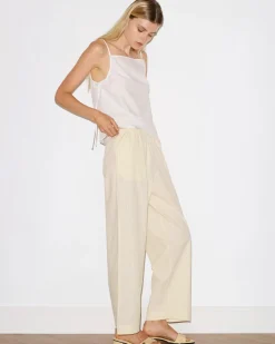 Gathered Strap Top | White