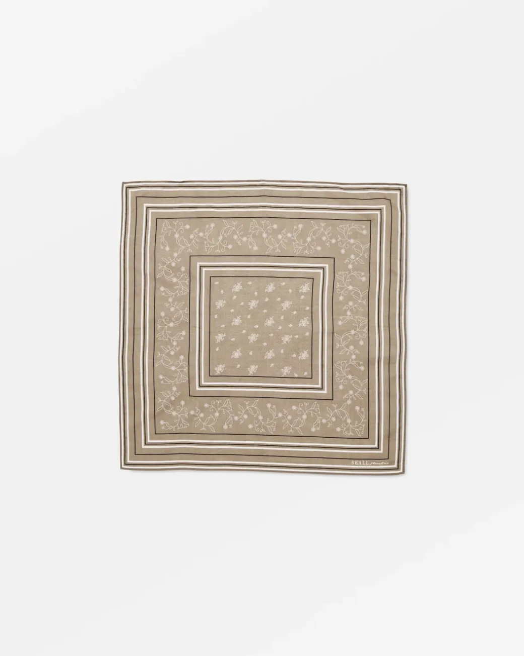 Skall Classic Scarf | Moss/White/Black