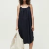 Strap Dress |  Black Navy