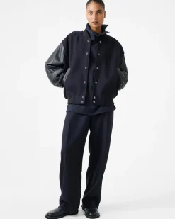 Vai Tropical Wool Pant |  Darkest Navy