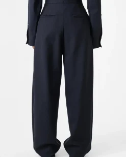 Vai Tropical Wool Pant |  Darkest Navy