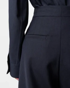 Vai Tropical Wool Pant |  Darkest Navy